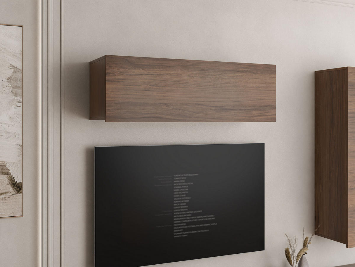 HÄNGESCHRANK Calabrini 02 - Nussbaumfarben, Holzwerkstoff (105/34/32cm) - MIRJAN24