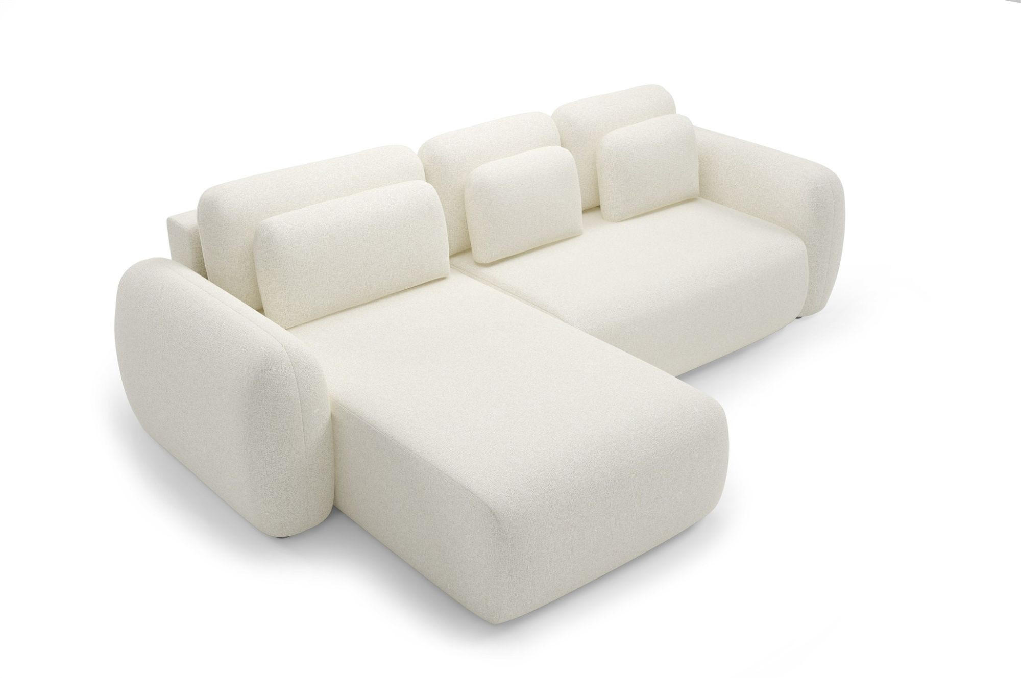 Thumbnail - Fun Möbel Ecksofa, Creme, Textil, Ottomane links, 304x190 cm, Wohnzimmer, Sofas & Couches, Wohnlandschaften, Ecksofas