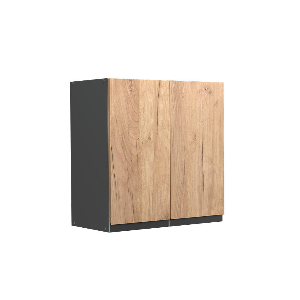 HÄNGESCHRANK R-Line Goldkraft Eiche 60 cm J-Shape - Anthrazit/Eiche Wotan, Holzwerkstoff (60/60/31cm) - Vicco