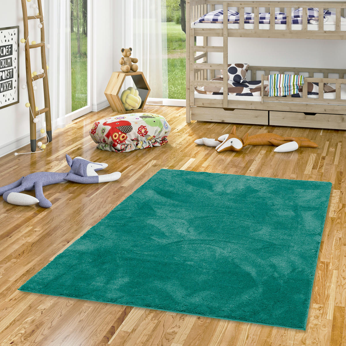 KINDERTEPPICH SUPER SOFT HOCHFLOR SILKY KIDS - Mintgrün, Textil (200/290cm) - Pergamon