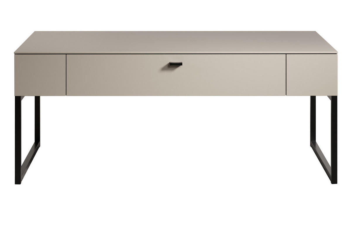 COUCHTISCH Kaschmir 110 cm, Wohnzimmertisch mit Schublade mit Soft-Close - Kaschmir, Holzwerkstoff/Metall (68/110/45cm) - Top.Furn