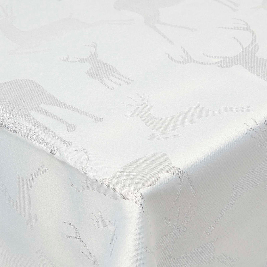 Thumbnail - Homescapes Tischdecke, Silber, Textil, Rechteckig, 132x228 cm, Wohntextilien, Tischwäsche, Tischdecken