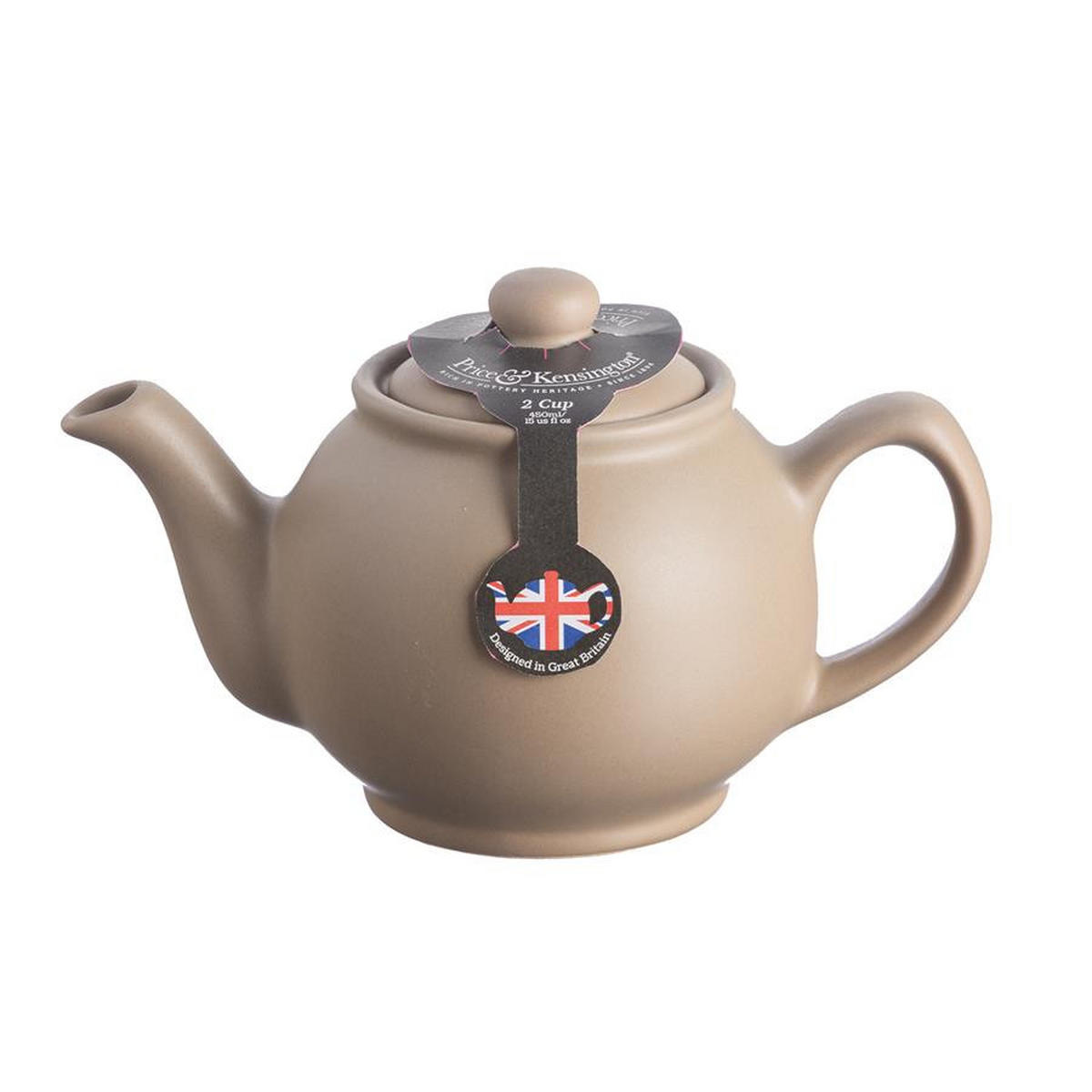 TEEKANNE 450 ml Steingut matt taupe, für 2 Tassen - Taupe, Keramik (0.36L) - Price & Kensington