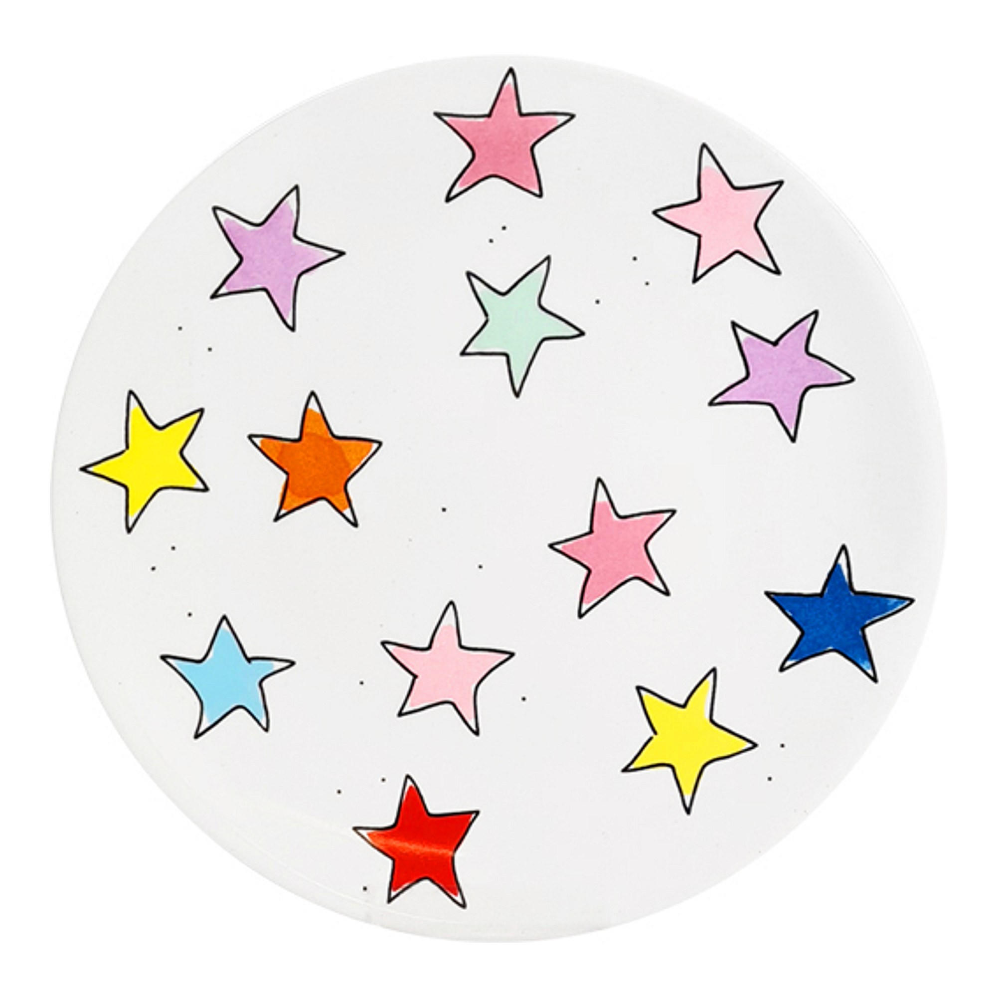 KUCHENTELLER Stern in Bunt - 18cm - Multicolor, Keramik (18/18/2cm) - Blond Amsterdam