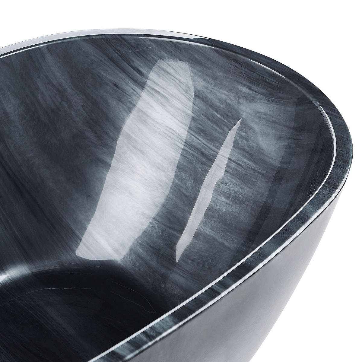 BADEWANNE FREISTEHEND 80x170x58 cm schwarz Rioja - Schwarz, Kunststoff (80/58/170cm) - Beliani