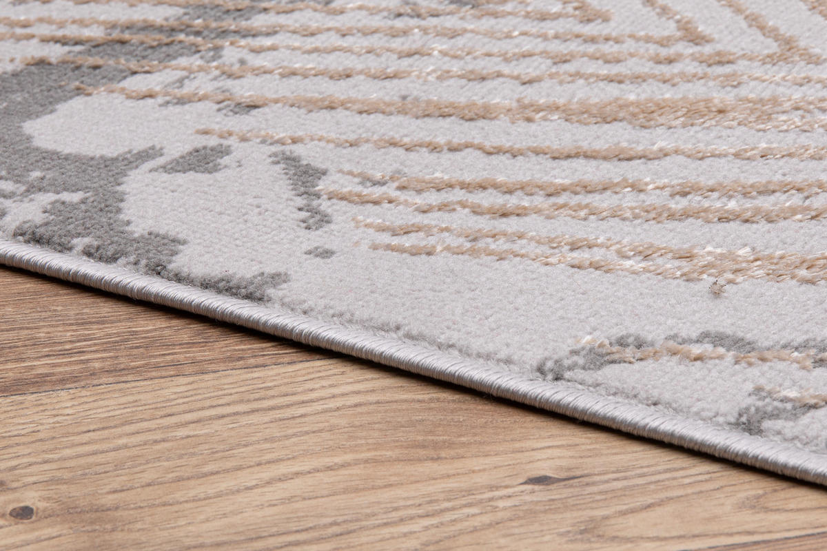 TEPPICH CRYSTAL Creme Grau 80/150 cm - Creme/Grau, Textil (80/150cm) - Tapiso