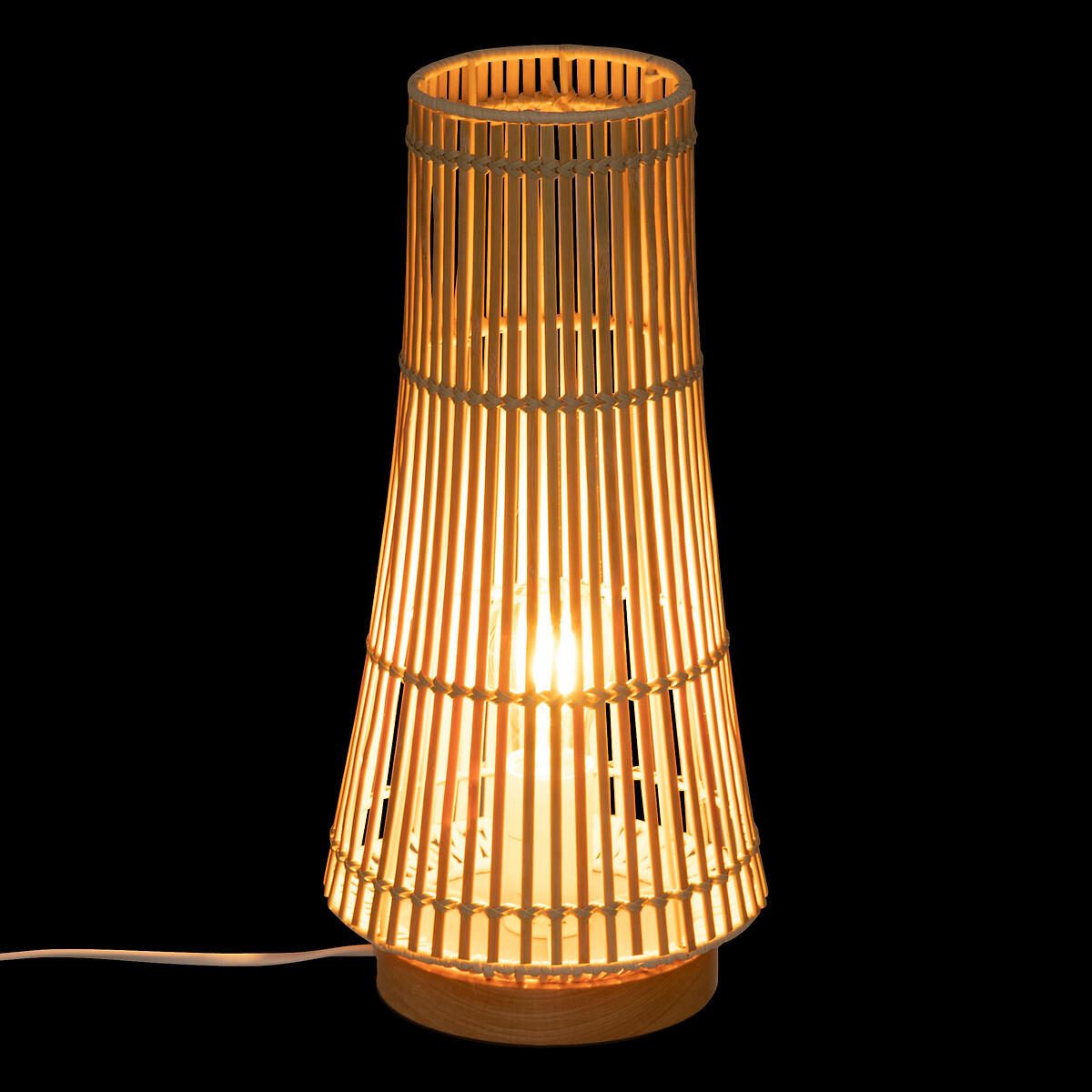TISCHLAMPE Bambus Mahe 38 cm - Braun, Naturmaterialien (17.5/17.5/38cm) - Atmosphera Createur d´interieur