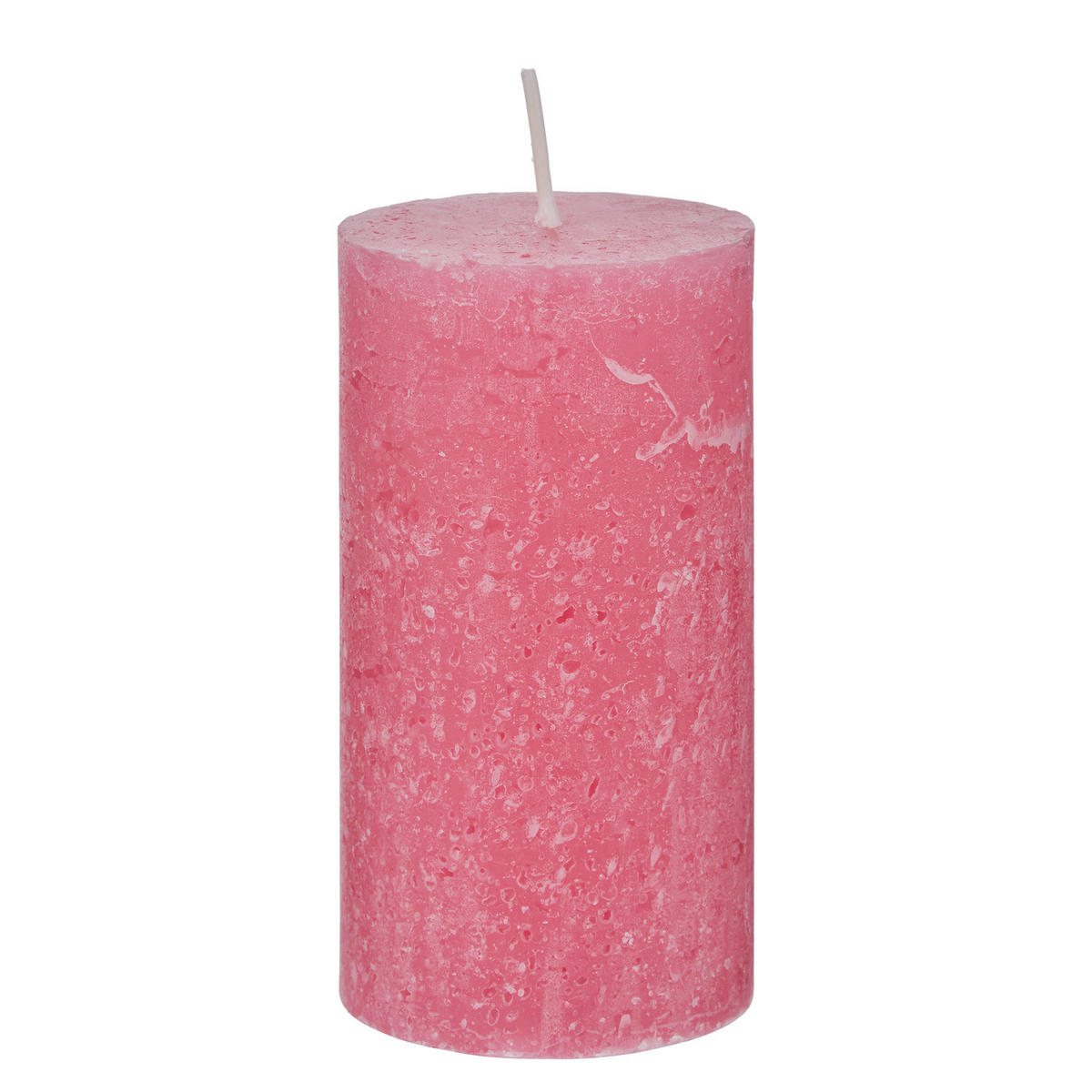 STUMPENKERZE (12er-Set) Rustic Ø6,8 x 13 cm - Pink, Paraffin (7/13/7cm) - Butlers