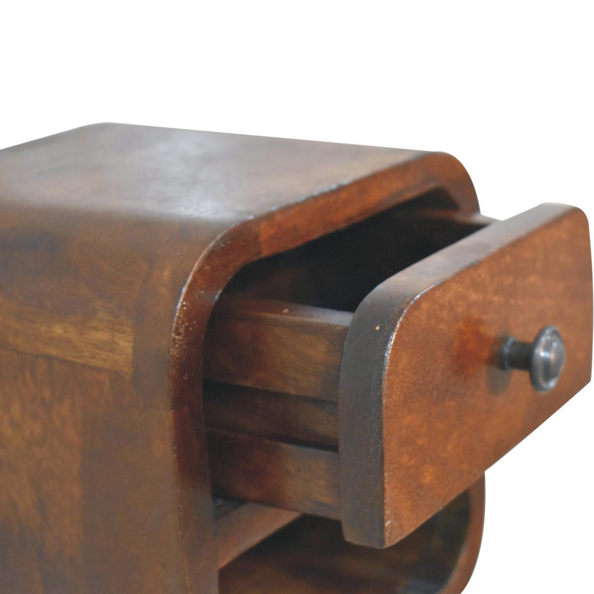 NACHTTISCH Petite - Kastanienfarben/Messingfarben, Holz/Metall (20/20/17cm) - Artisan Furniture