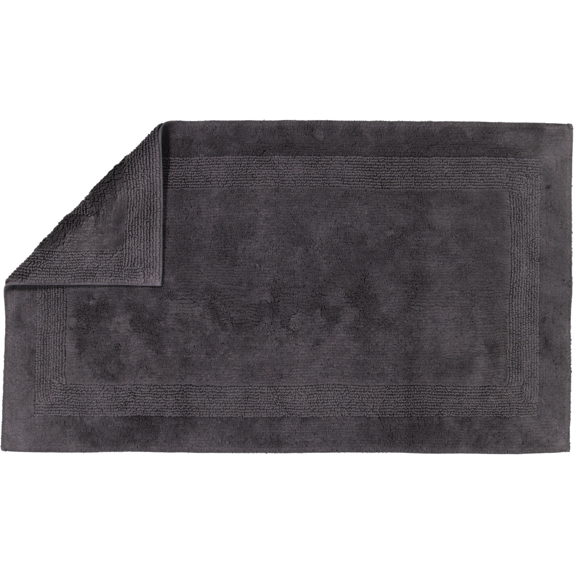 BADTEPPICHE LUXUS BADTEPPICH 1000 BASALT - 740 - Grau, Textil (70/120cm) - Cawoe