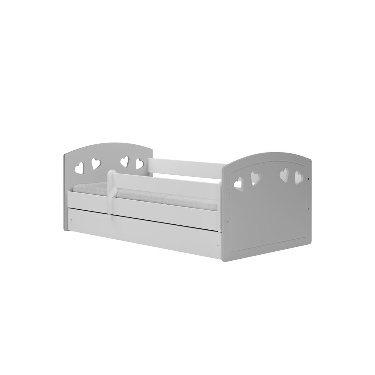 KINDERBETT JULIA mit Schublade ohne Matratze 90/65/144 - Grau, Holzwerkstoff (80/140cm) - RAUMHIRSCH FURNITURE