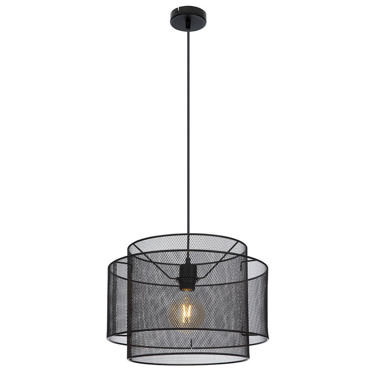 LED HÄNGELEUCHTE Metall Schwarz - Schwarz, Metall (40/40/120cm) - Globo Lighting