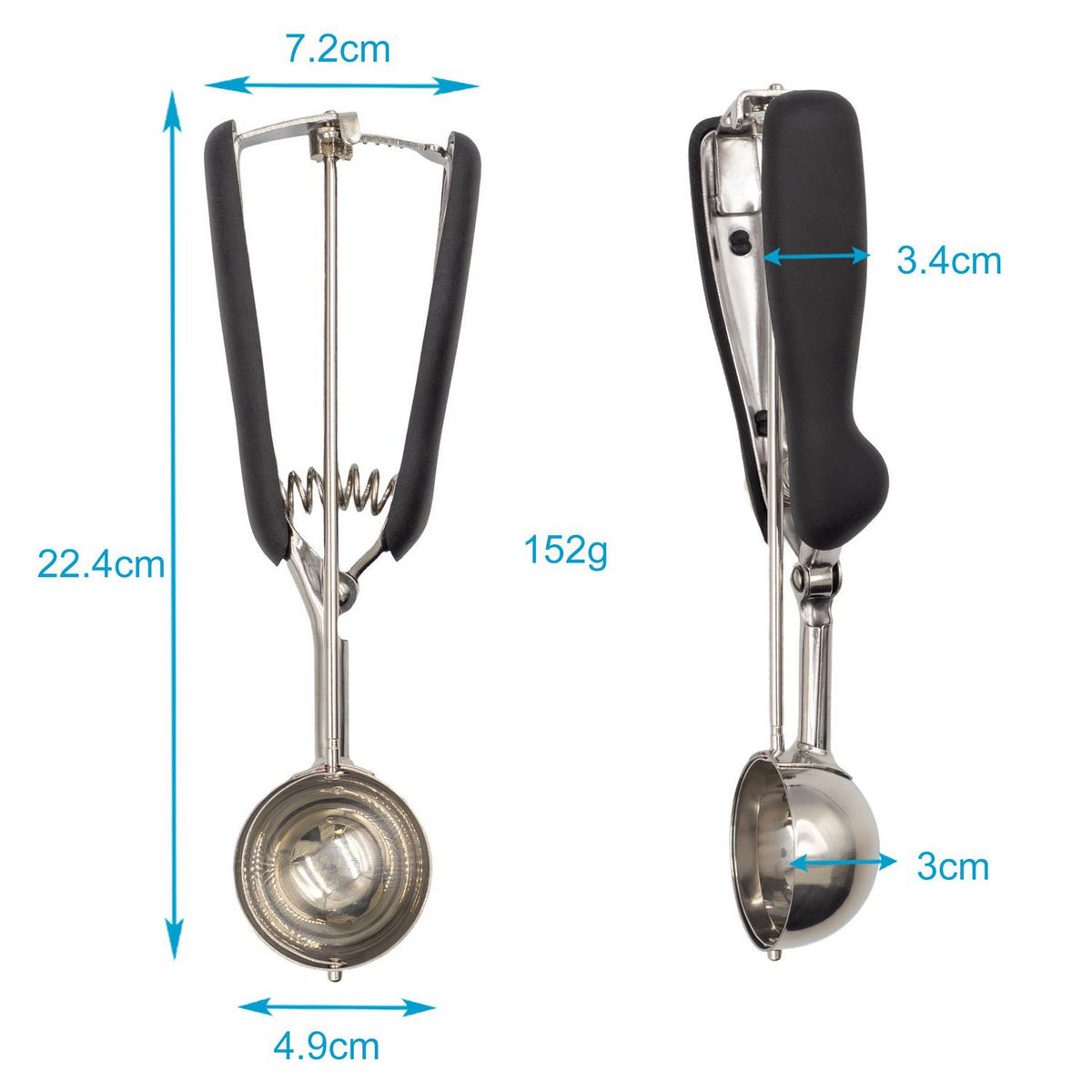 EISCREMELÖFFEL - Silberfarben, Metall - Intirilife