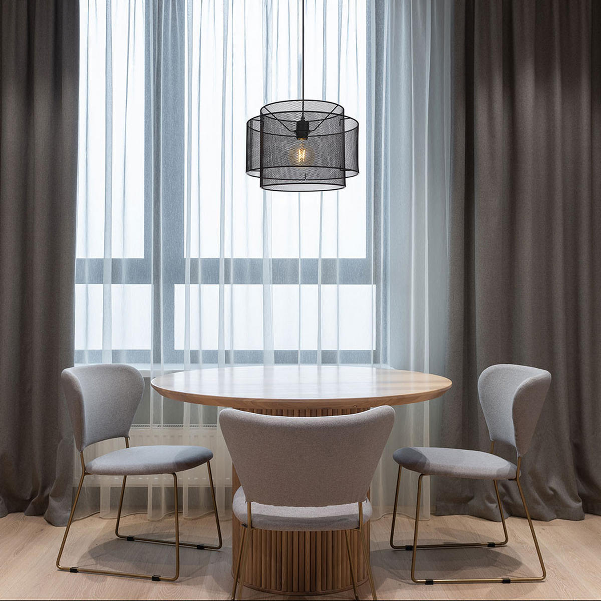 LED HÄNGELEUCHTE Metall Schwarz - Schwarz, Metall (40/40/120cm) - Globo Lighting