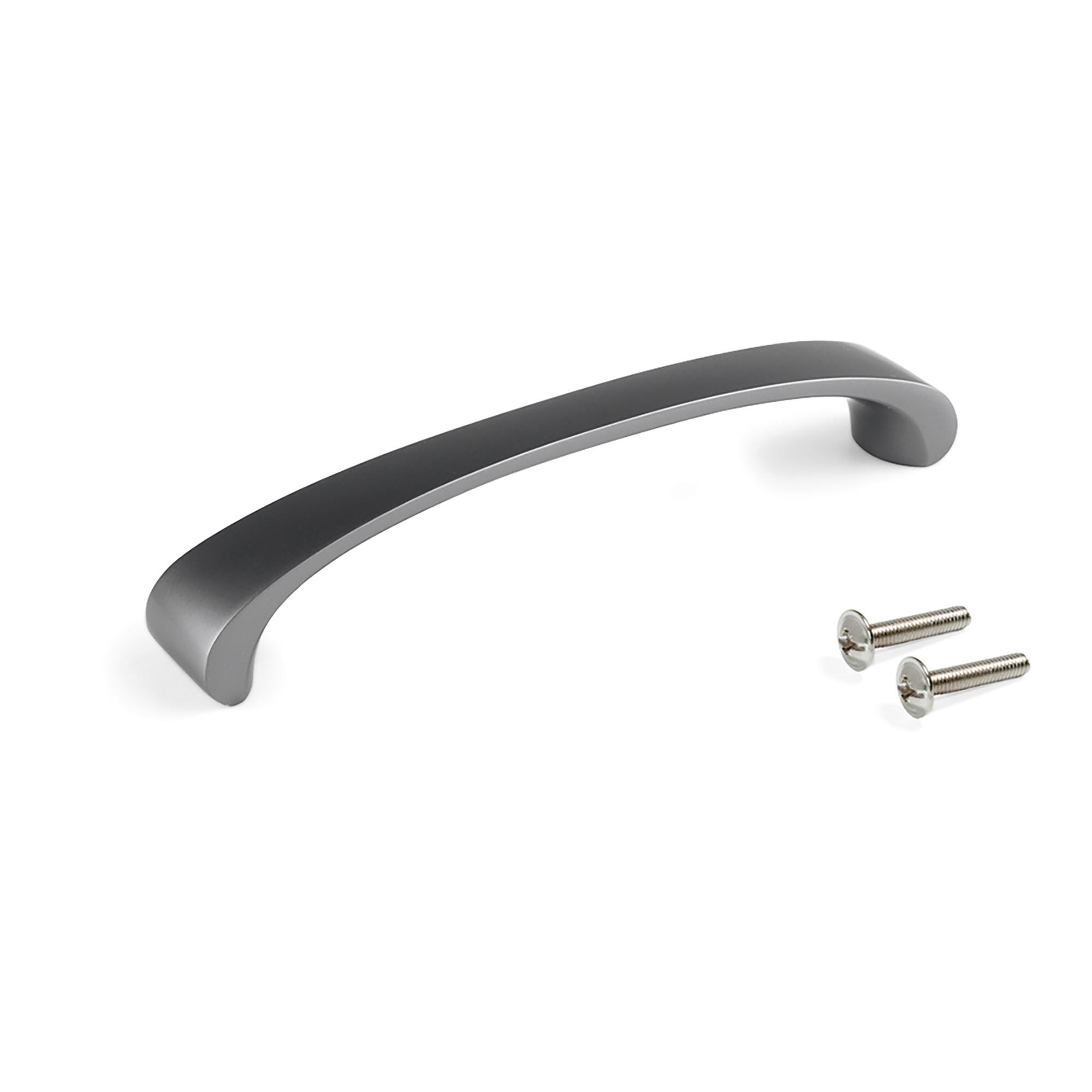 MÖBELGRIFFE Kyoto, L142mm, 128mm Achsenabstand, Zamak, Titanfarbig lackiert 20er-set - Titanfarben, Kunststoff (2.1/3/14.2cm) - EMUCA
