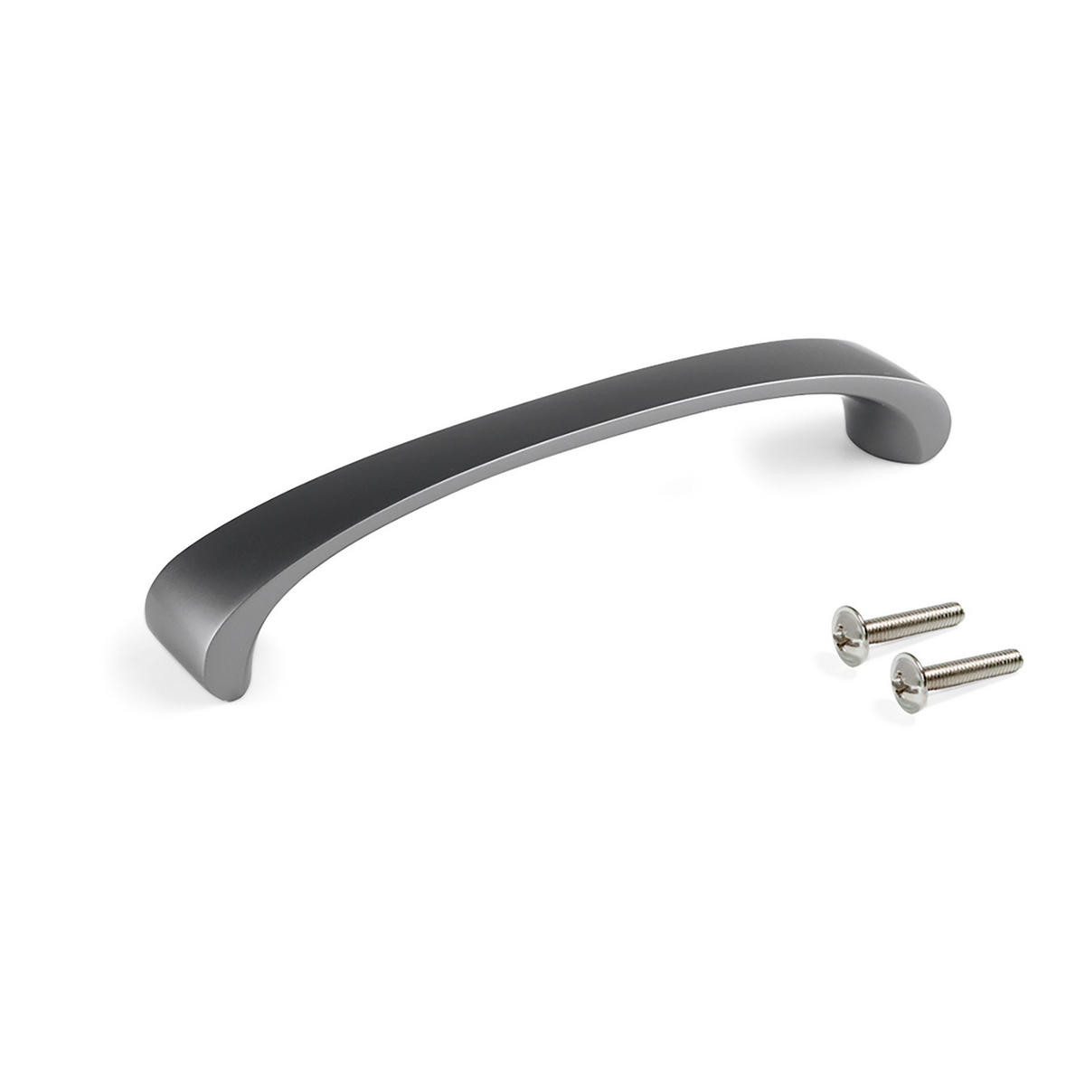 MÖBELGRIFFE Kyoto, L142mm, 128mm Achsenabstand, Zamak, Titanfarbig lackiert 20er-set - Titanfarben, Kunststoff (20.5/5/23cm) - EMUCA