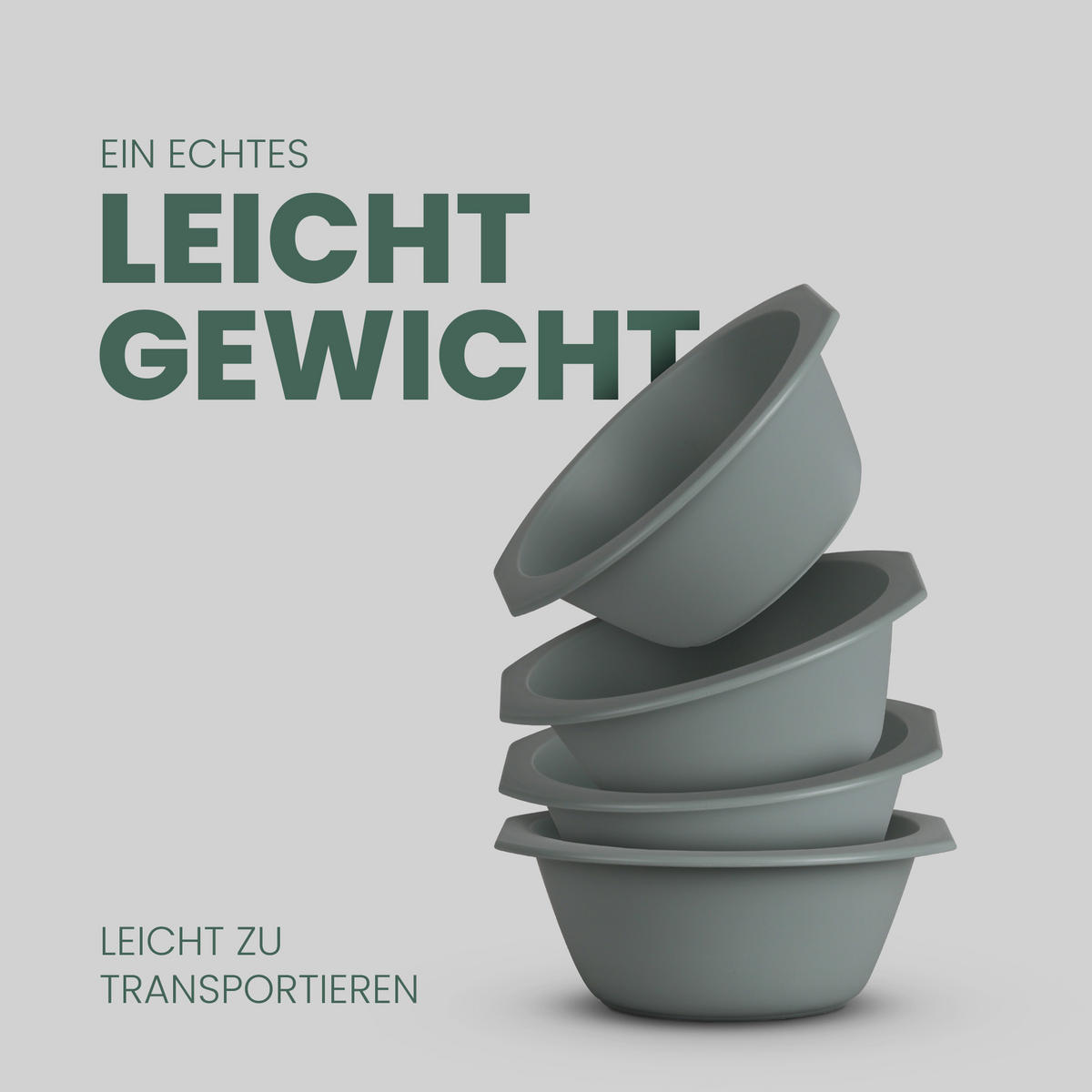 SCHÜSSEL Kunststoff Ø15,5 cm Grün 2er-Pack - Grün, Kunststoff