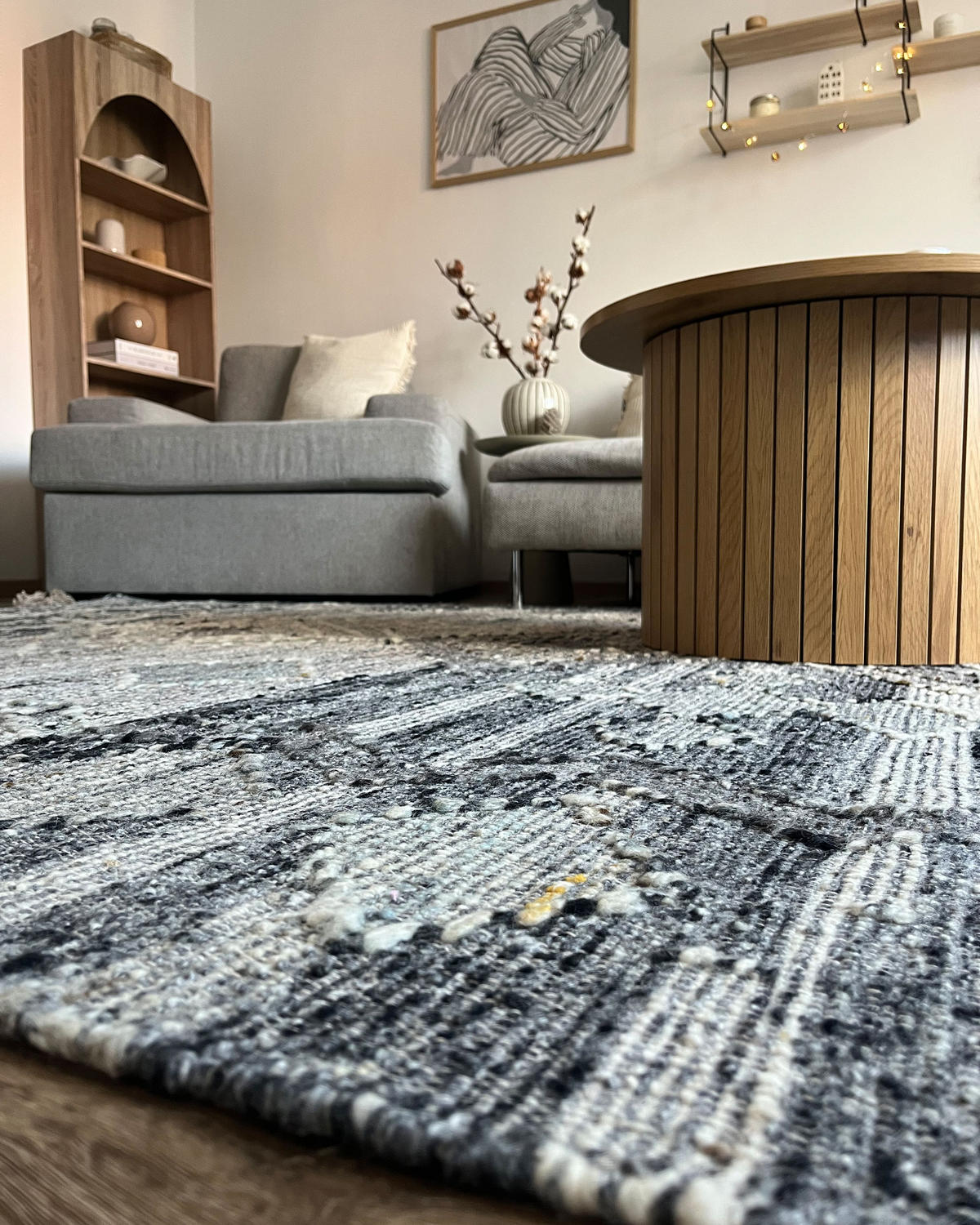 KURZFLOR-TEPPICH Aratashen 300/200 cm - Grau, Textil (200/300cm) - Beliani