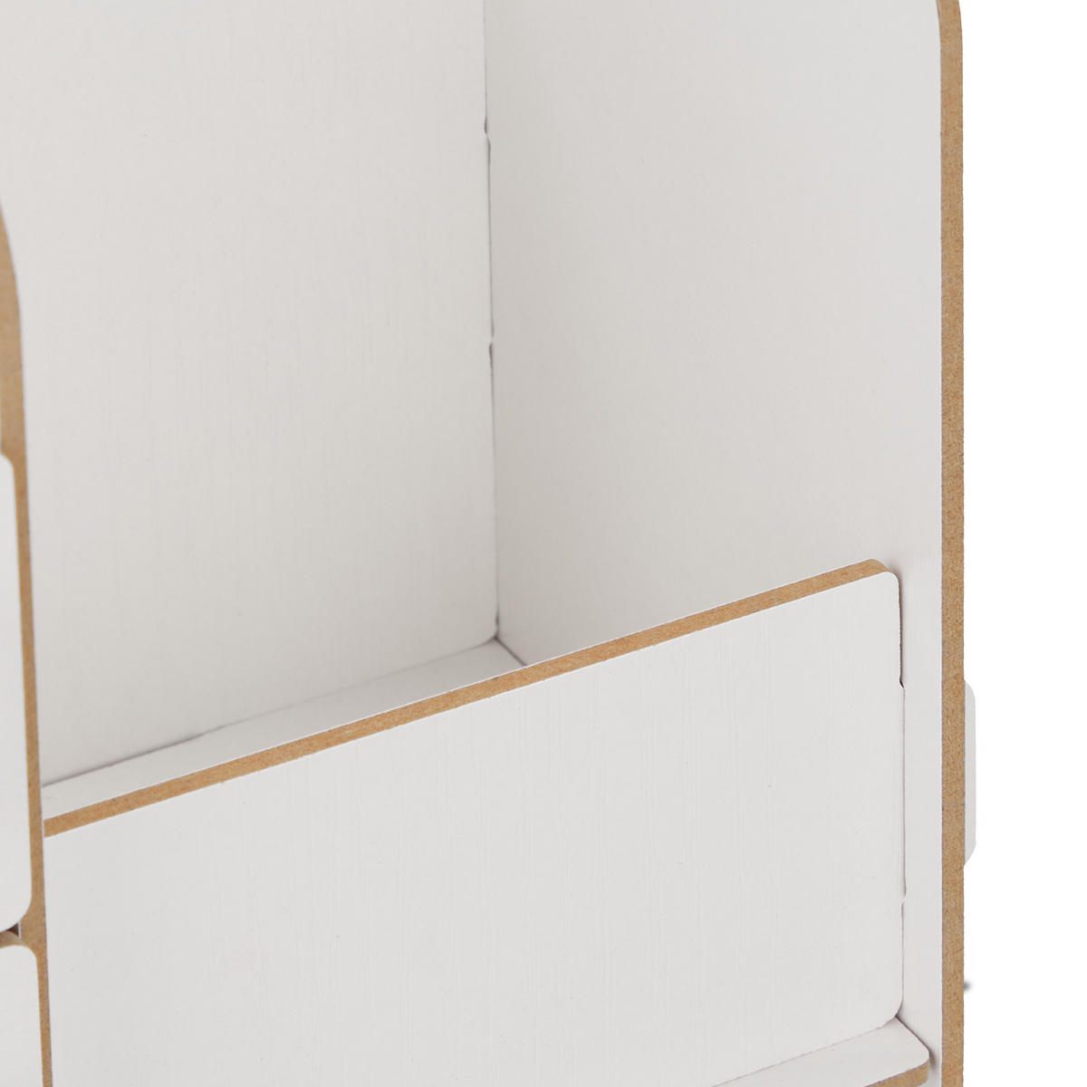SCHREIBTISCH-ORGANIZER - Weiß, Holzwerkstoff (19/33/17cm) - Relaxdays