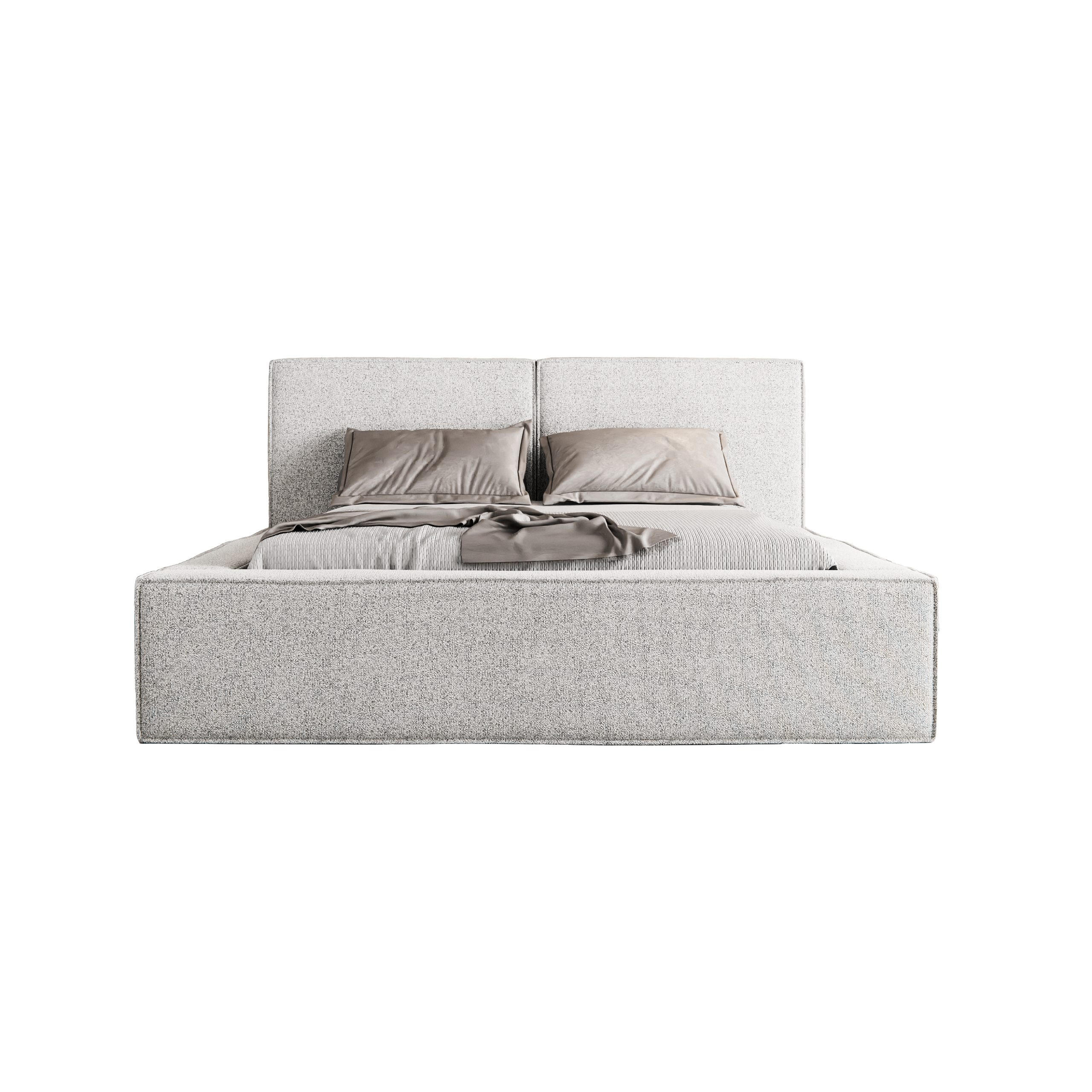 POLSTERBETT Lesti 160x200 cm, Hellgrau - Hellgrau, Textil (160/200cm) - Fedve