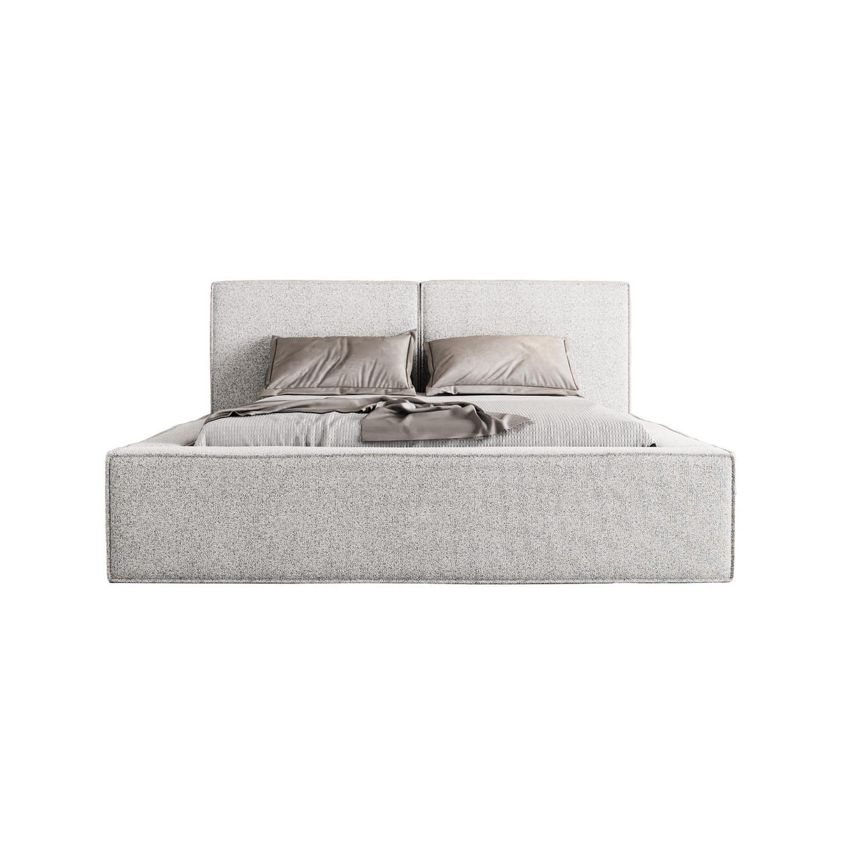 POLSTERBETT Lesti 140x200 cm, Hellgrau - Hellgrau, Textil (140/200cm) - Fedve