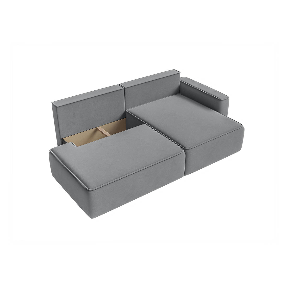 ECKSOFA Sarro mit Schlaffunktion, Grau - Grau, Textil (260/165cm) - Fedve