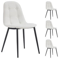 ESSZIMMERSTUHL ALVARO 4ER-SET - Weiß, Textil (47/84/51cm) - IDIMEX