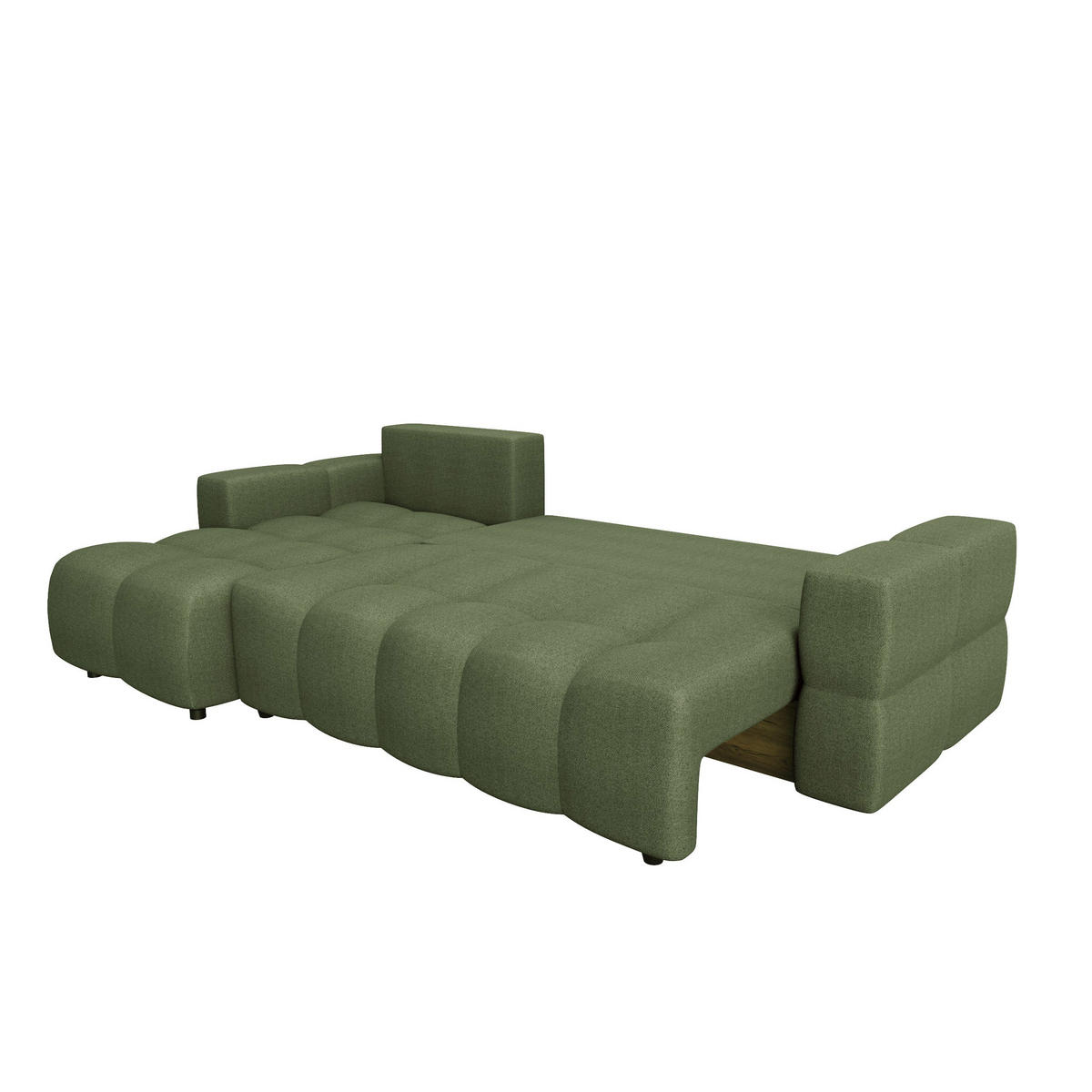 ECKSOFA LINKS Rastergewebe Olivgrün 286cm - Olivgrün, Textil (169/286cm) - Sia Home
