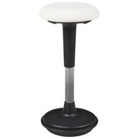 WACKELHOCKER Weiß Estell - Weiß, Kunststoff (33/63/33cm) - Beliani