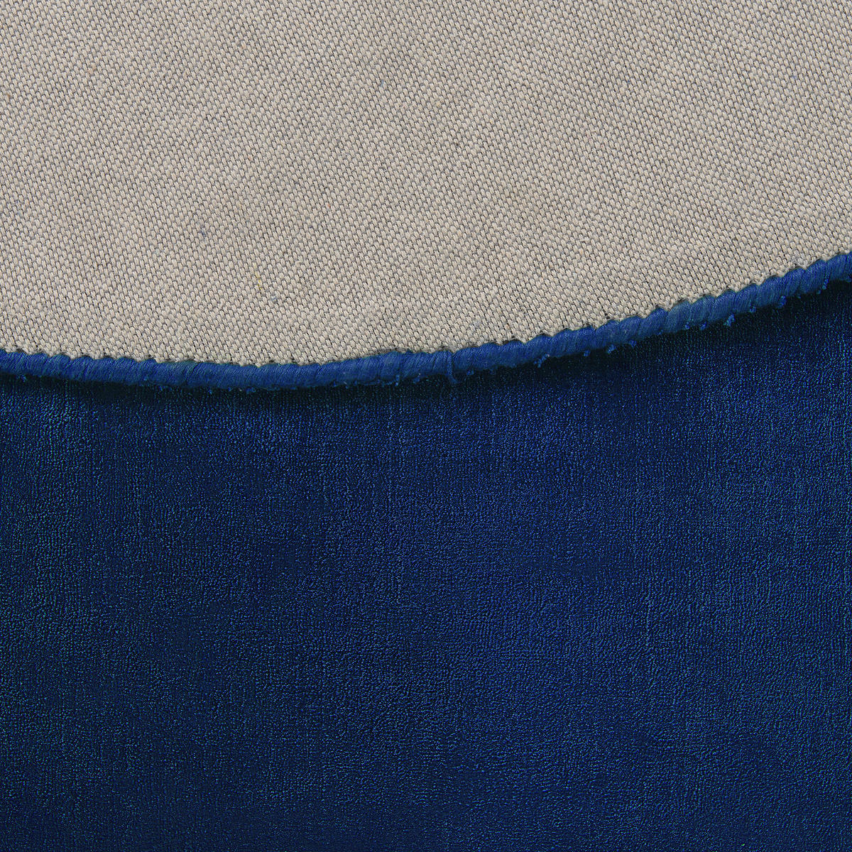 KURZFLOR-TEPPICH Gesi II 140/140 cm - Blau, Naturmaterialien (140/140cm) - Beliani