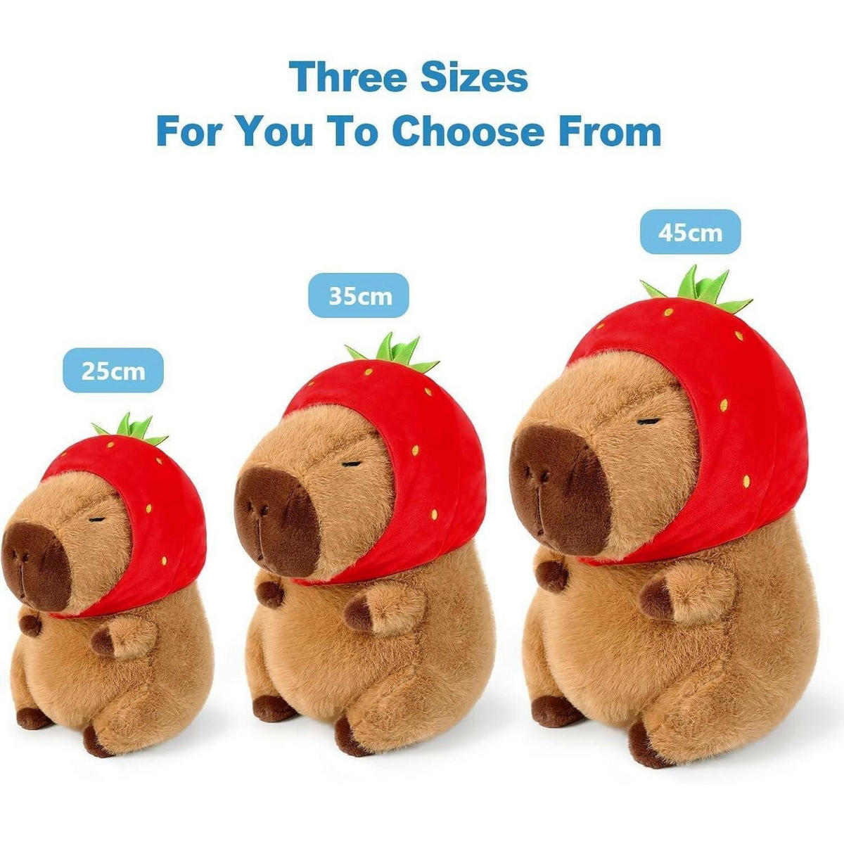 PLÜSCHTIER Capybara Erdbeere 35 cm - Multicolor, Textil (35/35cm)