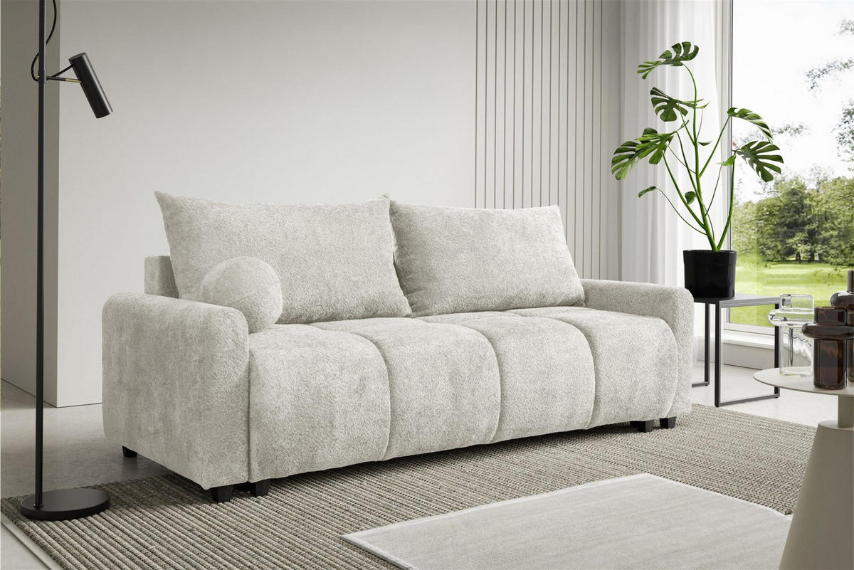 SCHLAFSOFA Giana - Weiß, Holzwerkstoff/Textil (230/100/100cm) - Fun Möbel