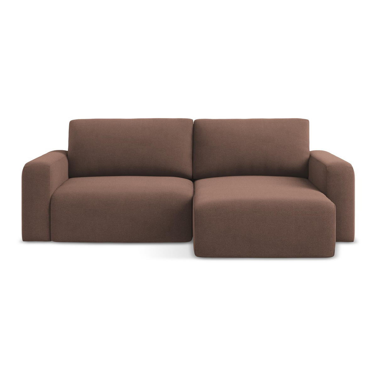 ECKSOFA mit Schlaffunktion rechts Strukturstoff Stoff Pink - Pink/Hellrosa, Kunststoff/Textil (244/149cm) - LaMiaSofa