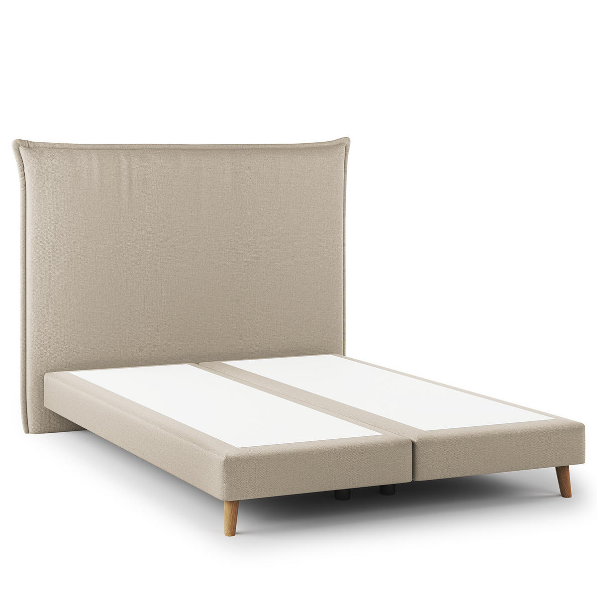BOXSPRINGBETT - Klassisch - Beige, Holz (140/200cm) - home24
