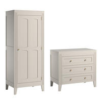 BABYZIMMER 2-teilig Milenne Beige - Beige, Holz (100/90/55cm) - Petits-meubles