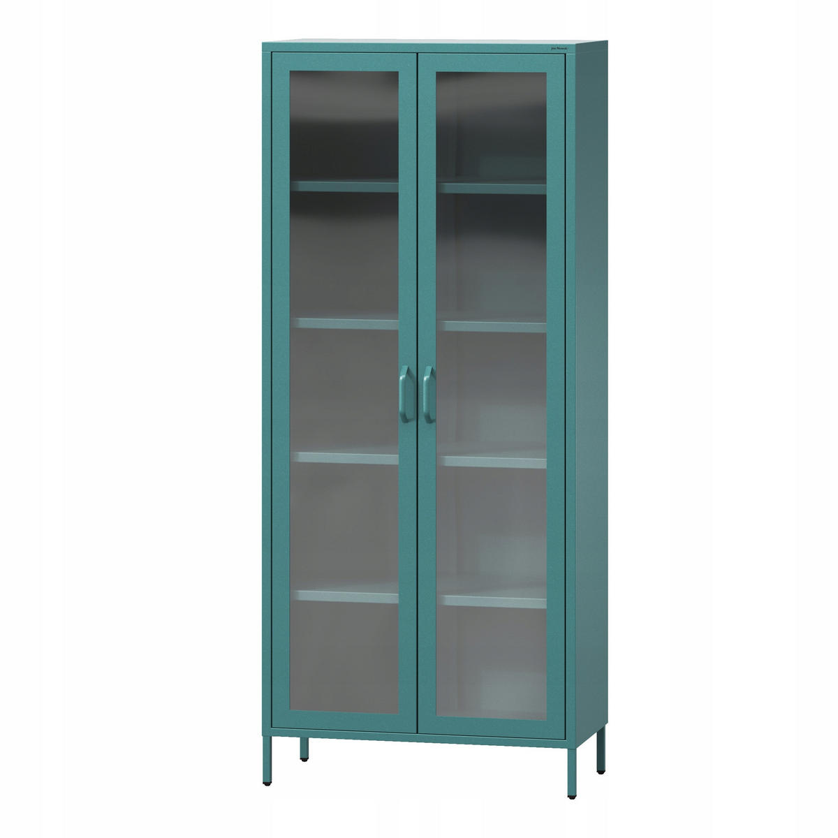 VITRINE für das Wohnzimmer ANGELO Modern - Blau, Metall (80/185/45cm) - Jan Nowak