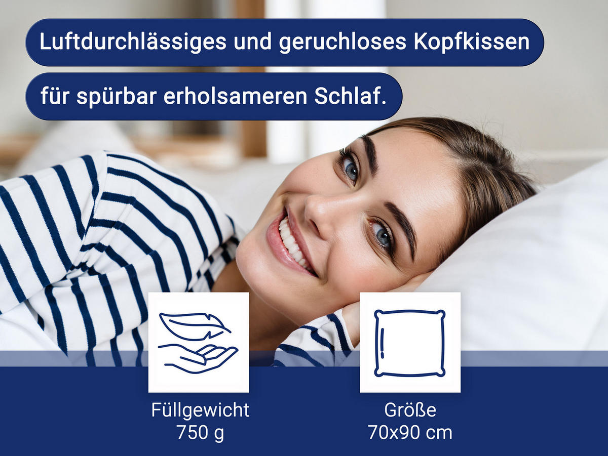KISSEN, 70x90 cm, 50% Polyester, 50% Baumwolle, Weiß - Weiß, Textil (70/90cm) - Zollner