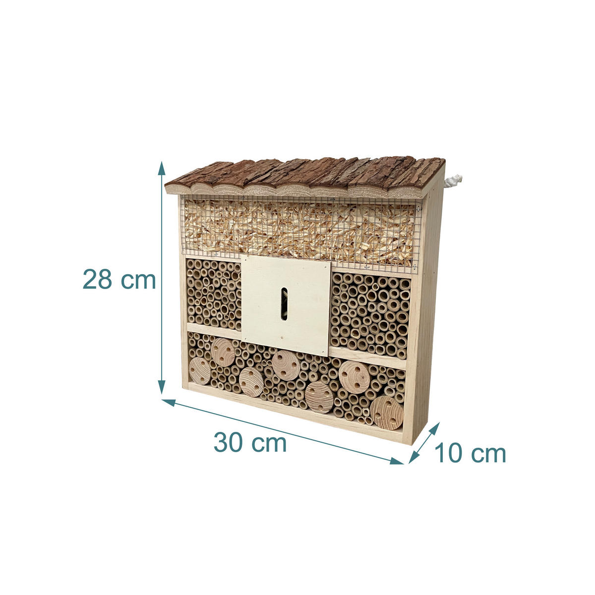 INSEKTENHOTEL - Hellbraun, Holz (30/28/10cm) - Relaxdays