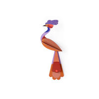 WANDDEKO Eleganter Korallenschw 16/6 cm - Lila/Orange, Wellpappe (16/6/39cm) - KUNSTLOFT