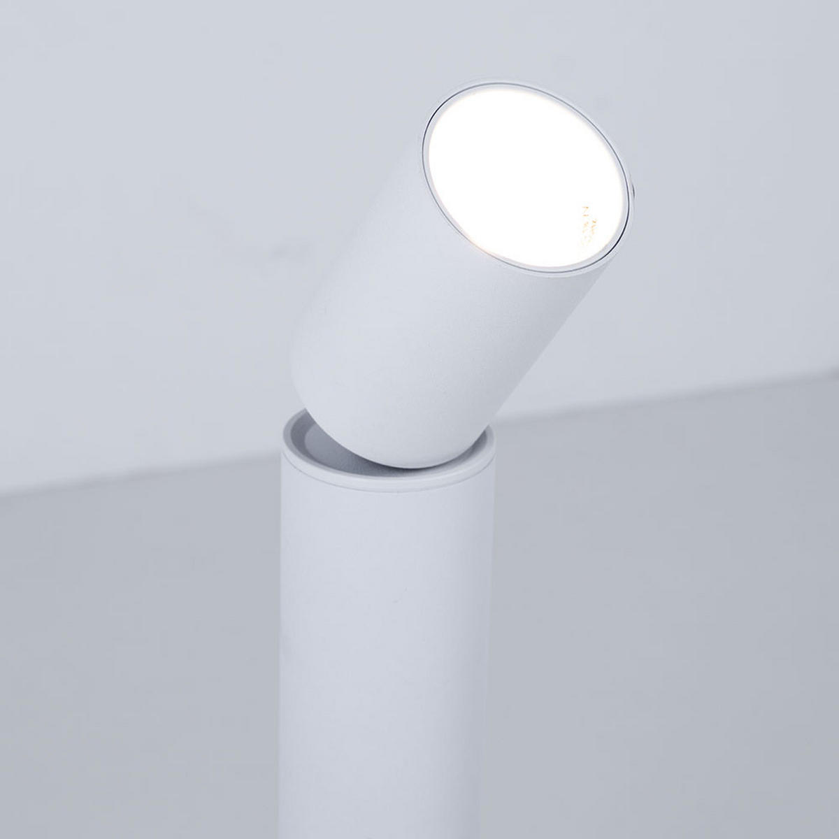 LED DECKENLEUCHTE Aluminium Weiß beweglicher Spot 2er Set - Weiß, Metall (4.5/4.5/38cm) - Globo Lighting