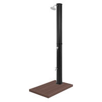 SOLARDUSCHE mit Bodenelemen - Schwarz/Braun, Kunststoff (14/217/18cm) - ML-DESIGN