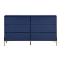 KOMMODE - 140 cm x 40 cm - holz - blau Korasa - Blau, Holz/Metall (140/82/40cm) - Vente-Unique