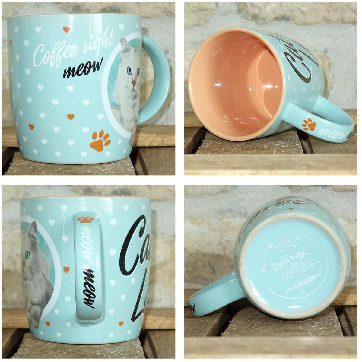 KAFFEETASSE 330 ml Animal Club Cat Lover - Multicolor, Keramik (0.33L) - Nostalgic-Art