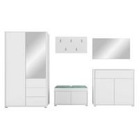 GARDEROBEN-SET Gesita V - Silberfarben/Weiß, Holzwerkstoff/Kunststoff (100/178/59cm) - MIRJAN24