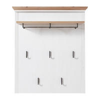 GARDEROBENPANEEL - Weiß/Pinienfarben, Holzwerkstoff/Metall (93/107/30cm) - home24