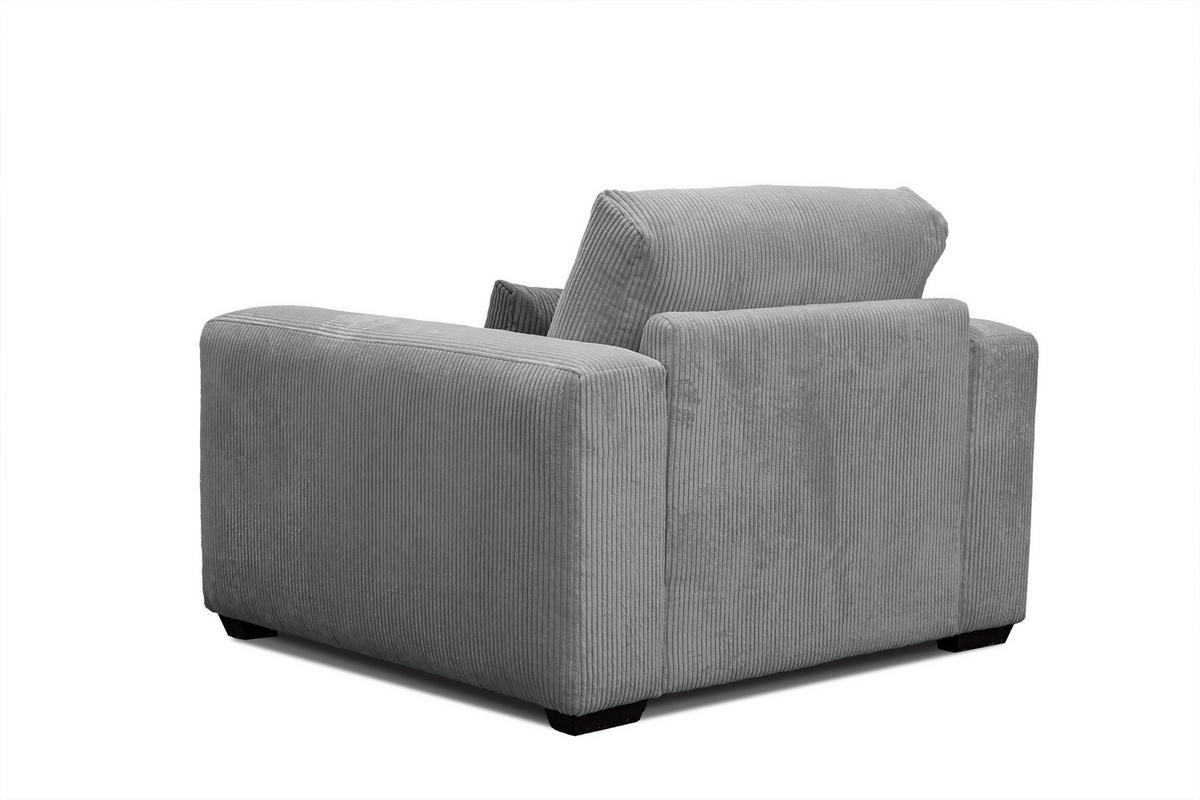 SESSEL OLI in Cordstoff hellgrau - Hellgrau, Holz/Textil (130/91/108cm) - Courtois Laville