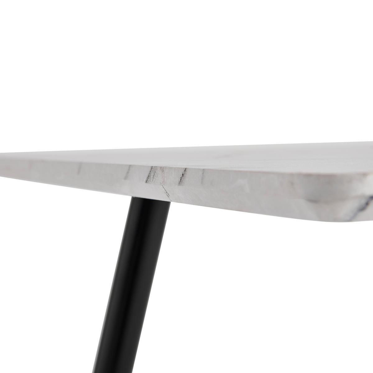 ESSTISCH SET weiß und braun - Braun/Weiß, Holzwerkstoff/Metall (70/75/110cm) - Urban Meuble