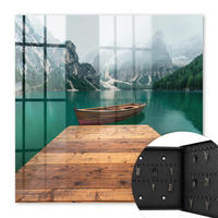 SCHLÜSSELBOX Schwarz 30x30 cm- Türöffnung nach rechts - Bergsee - Grün, Metall (30/30/5cm) - TULUP
