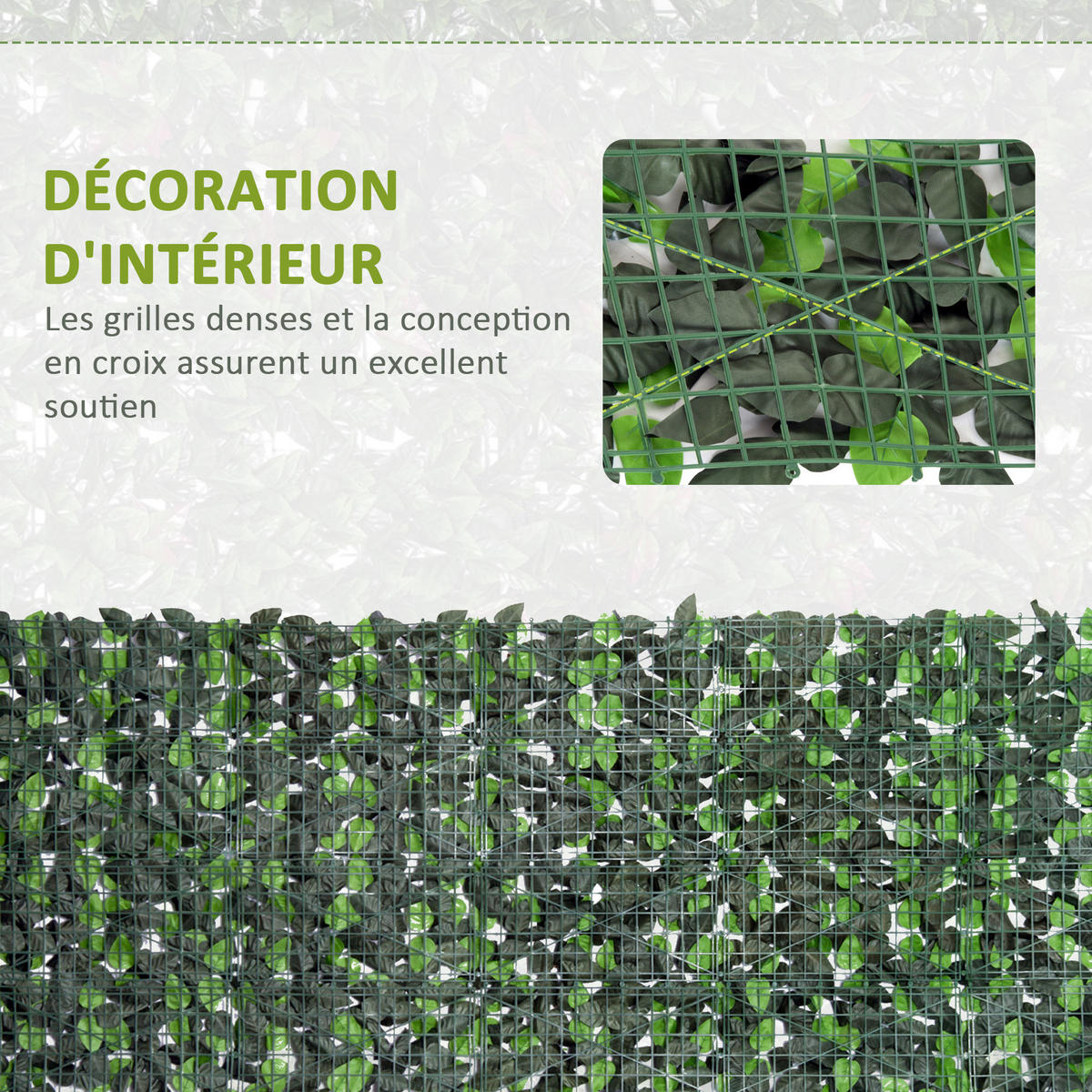 KUNSTHECKE DE-13744 3x1 m mit UV-Schutz Grün - Grün, Kunststoff (100/300cm) - ComfortXL