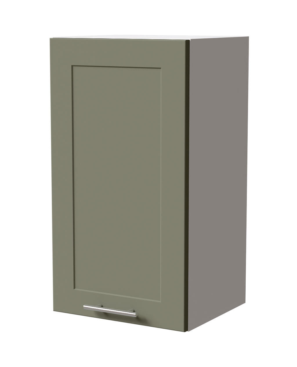 HÄNGESCHRANK Oslo W2/40 Weiß / Reed Green Matt 40 / 32,5 / 72cm - Weiß/Grün, Holz/Holzwerkstoff (40/72/32.5cm) - Feldmann-Wohnen